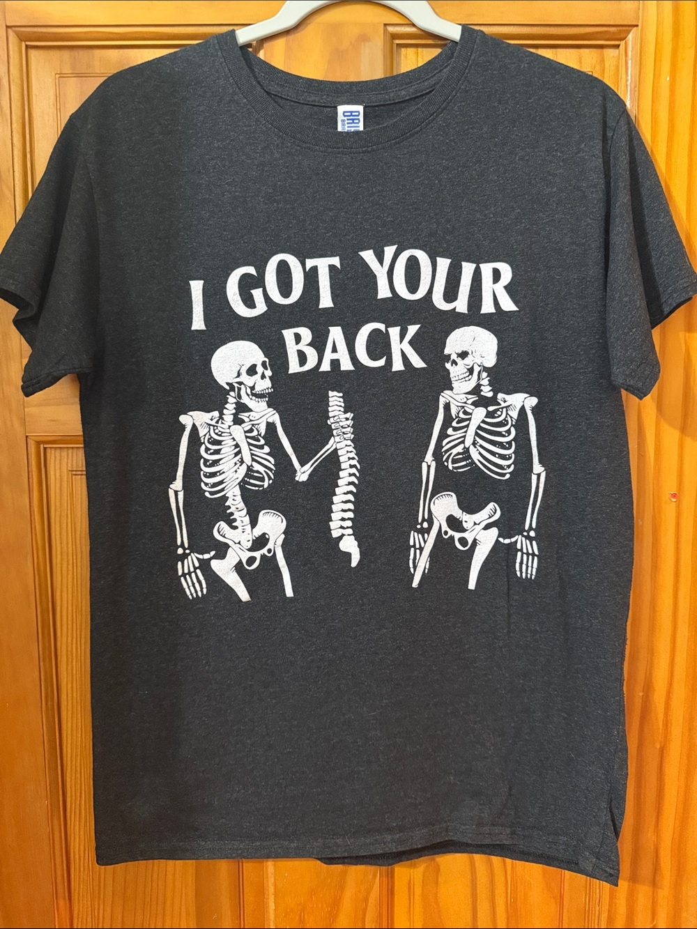 Graphic 'I Got Your Back' Black Tee